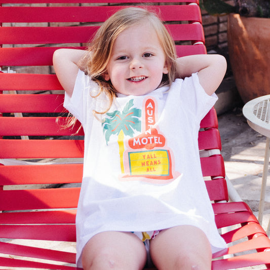 Austin Motel Palm Tree Kids Tee