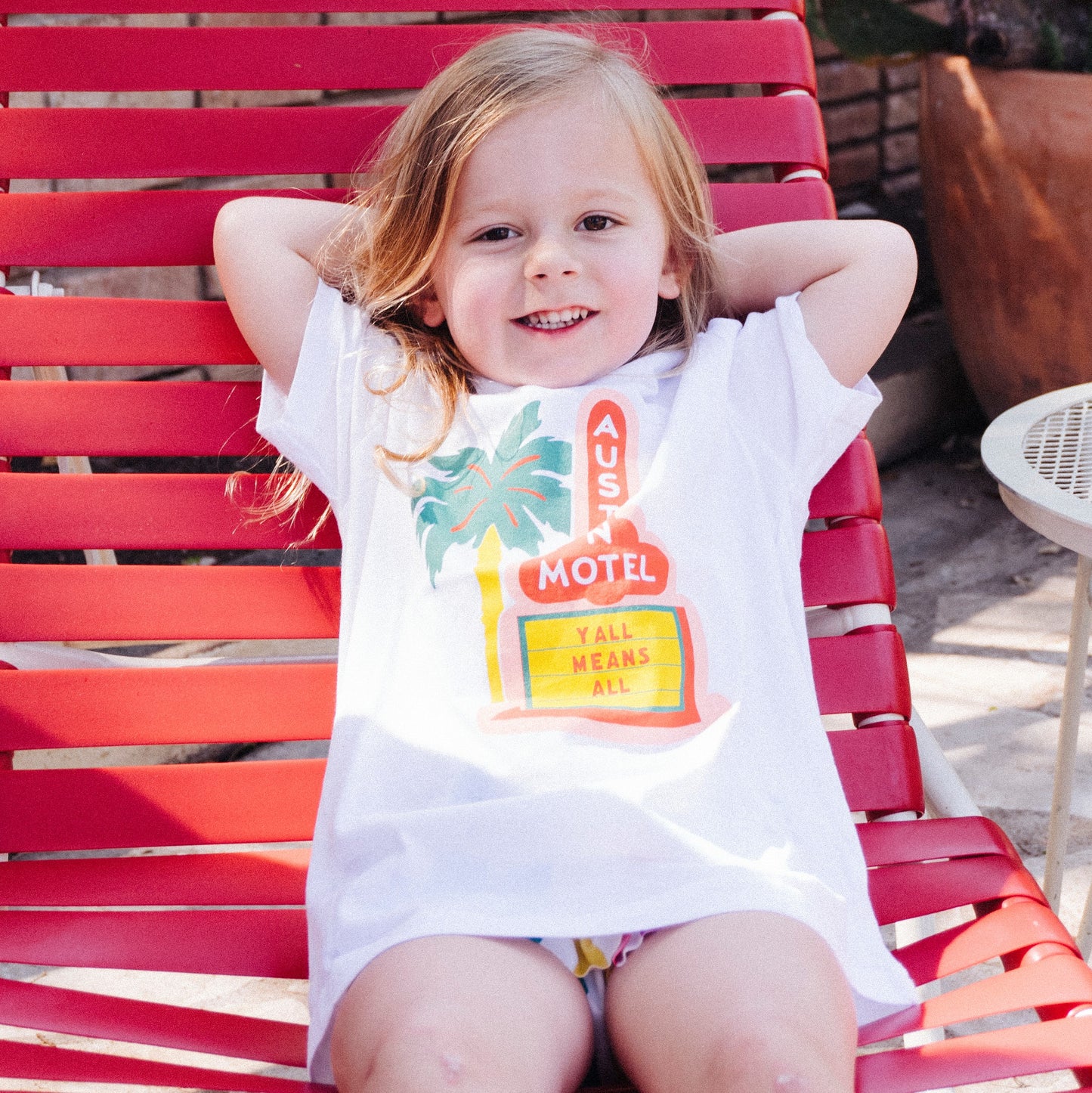 Austin Motel Palm Tree Kids Tee