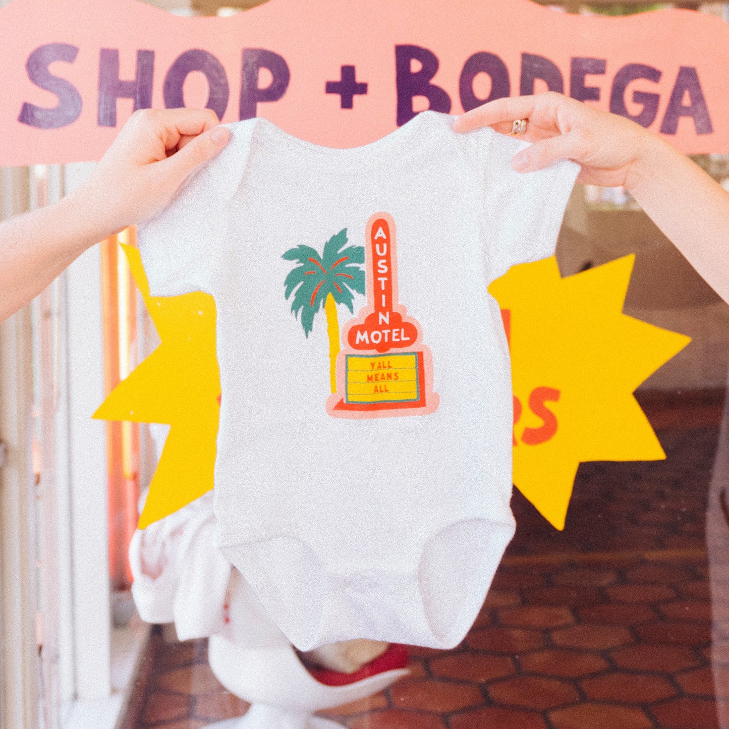 Austin Motel Palm Tree Onesie