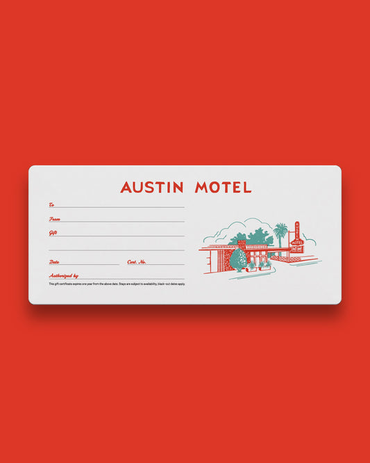 Austin Motel Paper Gift Card