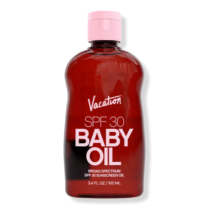Baby Oil SPF 30 x Vacation Sunscreen