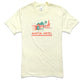 A cream t-shirt with a colorful illustration of the Austin Motel building and the text 'AUSTIN MOTEL' printed across the chest.
