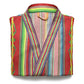 Folded red blue yellow green striped cotton serape robe by Bunkhouse